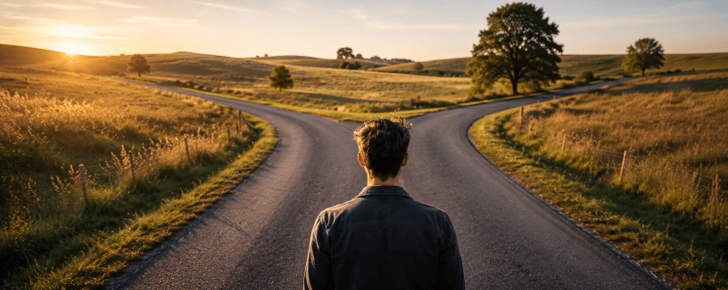 A contemplative path representing faith, religious pluralism, and the decision to follow Jesus